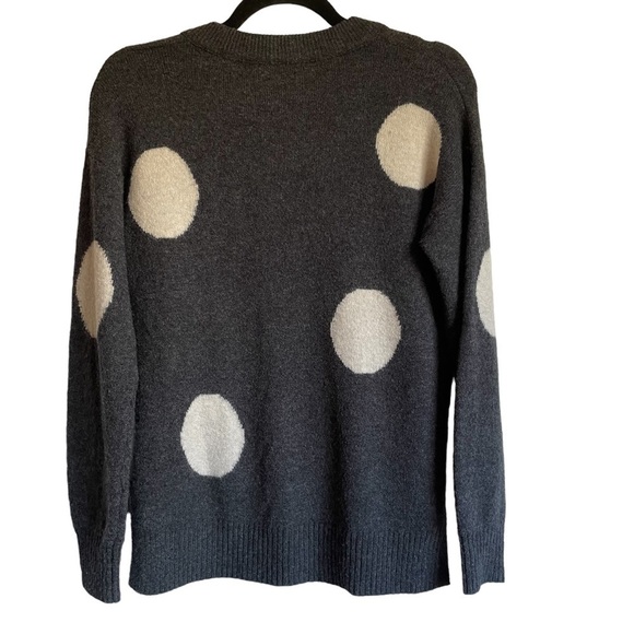 Madewell Polka Dot Bartlett V-Neck Pullover Tunic Sweater Oversized Alpaca Blend - Picture 7 of 11